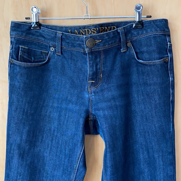 LANDS’ END Dark Wash Jeans - Picture 1 of 9